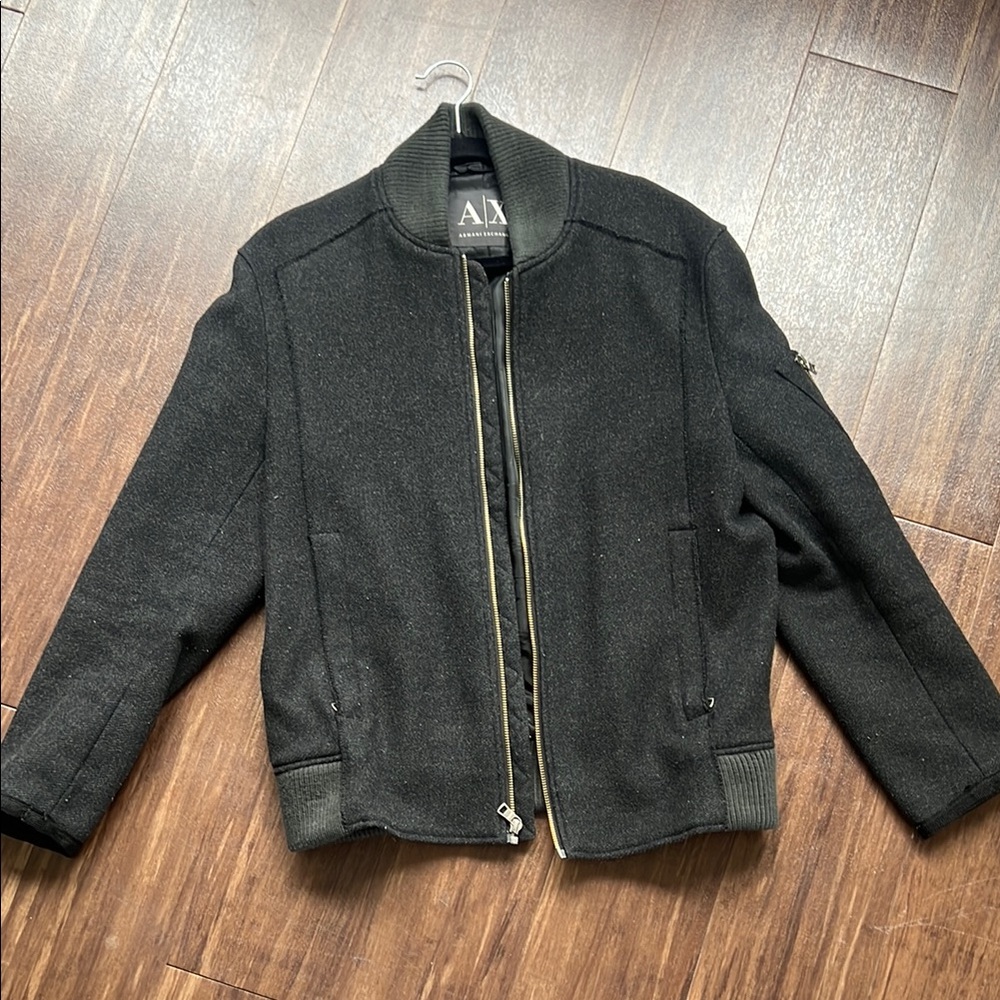 Armani Exchange Black Bomber Jacket